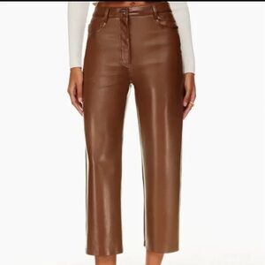 Aritzia Wilfred Melina Pants in Cognac Brown - Size 6 (#4)